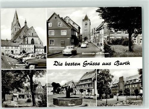 Barth Marienkirche Dammstraße Dammtor Rathaus Markt Brunnen