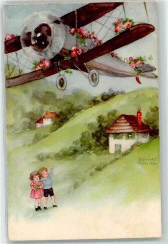 Flugzeug Glückwunsch Rosen HWB Alabaster Serie 5734