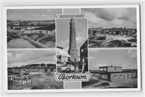 Borkum Borkum. Eichenkreuzheim Waterdelle mit Dünenheimen gelaufen. Leichter Stempeldurchdruck, leicht bügig, sonst gut erhalten