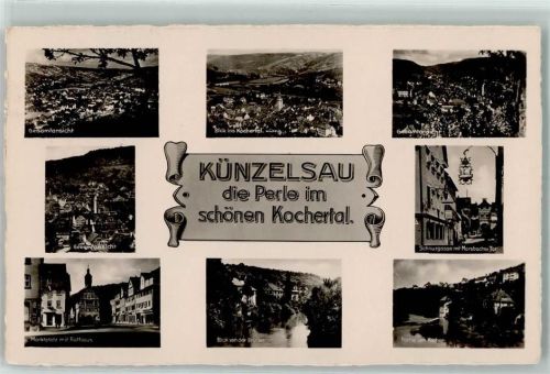 Künzelsau Marktplatz Rathaus Schnurgasse Morsbacher Tor