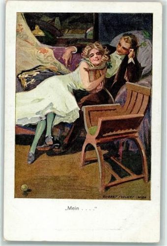 sign. Sedlacek Robert Liebespaar Affe Verlag A. Rehn Serie 1341-4 AK