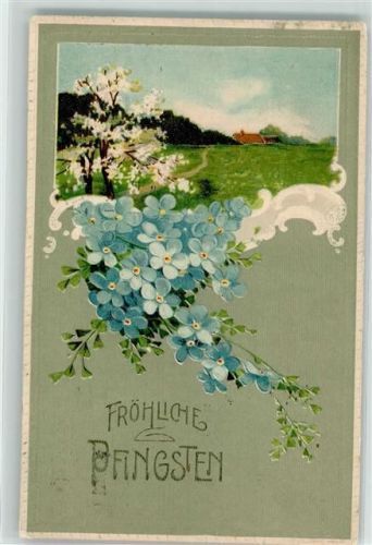 1910 Vergissmeinnicht Landschaft AK