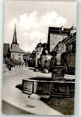 Thurnau Marktplatz Brunnen VW Käfer