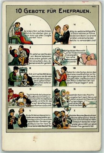 10 Gebote für Ehefrauen Verlag Bruno Bürger u. Ottillie 7621