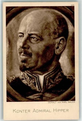 Konter Admiral Hipper sign. Karl Bauer - Nr. 463 Ostpreußenhilfe
