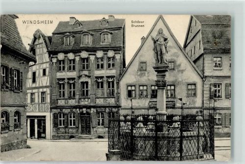 Bad Windsheim 1909 Schöner Brunnen