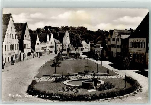 Dingolfing Obere Stadt mit Herzogsburg