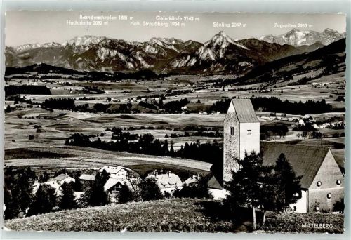Mittelberg Kirche Hochplatte Geierköpfe Säulng Zugspitze