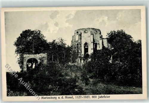 Marienburg Klosterruine Mosel 1127-1927 800 Jahrfeier