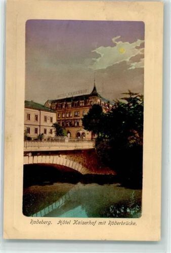 Radeberg Hotel Kaiserhof mit Röderbrücke