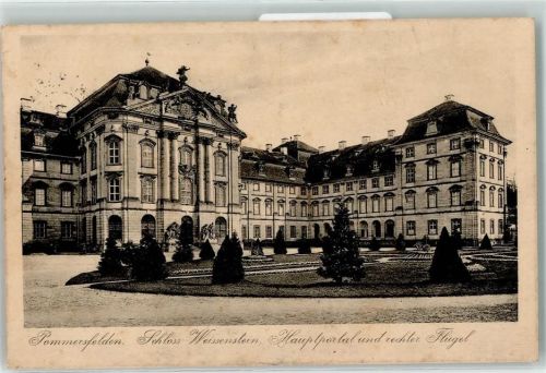 Pommersfelden Schloß Weissenstein Hauptportal und rechter Flügel