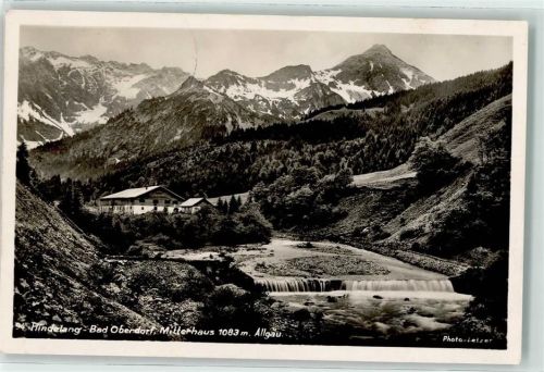 Bad Hindelang Mitterhaus Allgäuer Alpen mit Nebelhorn u. Entschenkopf