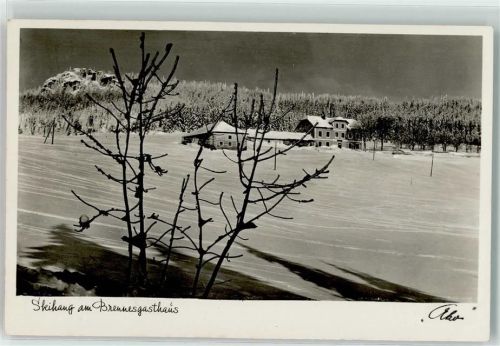 Brennes Brennesgasthaus Skihang Winter