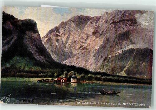 Berchtesgaden St. Bartholomä am Königssee Watzmann signiert