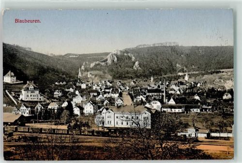 Blaubeuren 1915 Eisenbahn Fabrik Kirche