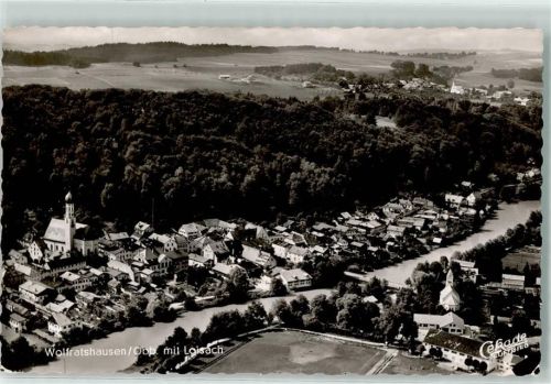 Wolfratshausen Fliegeraufnahme Loisach Sportplatz