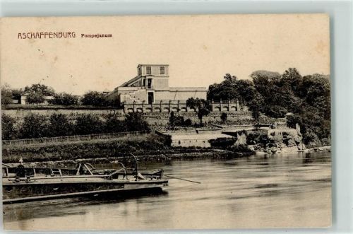 Aschaffenburg 1912 Pompejanum Binnenschiff