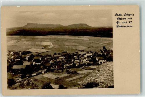 01814 O8321 Schöna b Pirna Gebrauchsspuren Gr. u. Kl. Zschirnstein