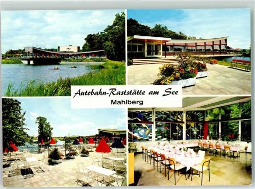 77972 W7638 Mahlberg , Baden - Autobahn Raststätte am See