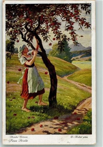 Brüder Grimm Frau Holle Apfelbaum Märchen Karte 2 Serie 139 Nr 3795