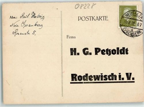 Neusalza-Spremberg Bestellung Paul Herbrig Rosenstraße