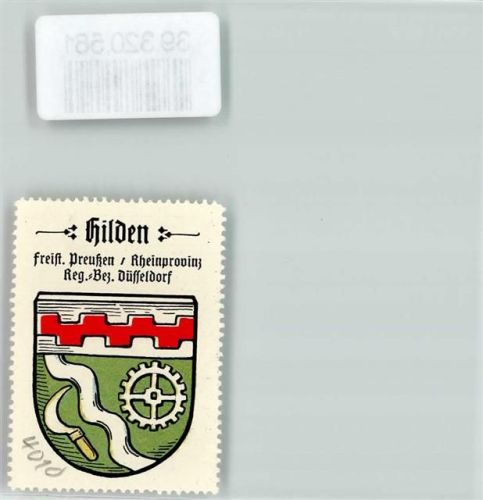 Hilden Wappen Kaffee Hag Nr. 23 ca. 1920-1940 Kammrad Sichel Zinnenmauer