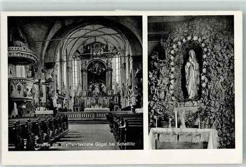 Scheßlitz Wallfahrtskirche Altaransicht Kanzel Madonnenfigur