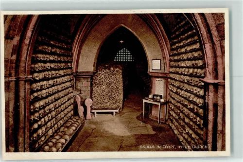 Hythe Skulls in Crypt, Hythe Church AK