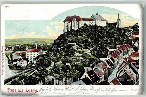 Leisnig 1902 Kirche Fabrik Landpost Russdorf Sachsen Altenburg