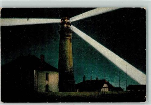 Helgoland 1916 Leuchtturm Nachtaufnahme