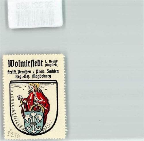 Wolmirstedt Vignette Wappen Freist. Preußen Prov. Sachsen Reg. Bez. Magdeburg