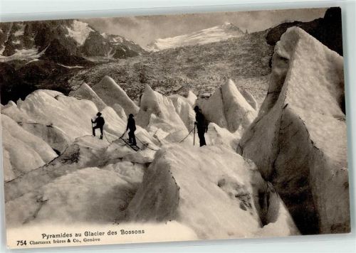 Chamonix-Mont-Blanc Bergsteigergruppe Pyramides au Glacier des Bossons