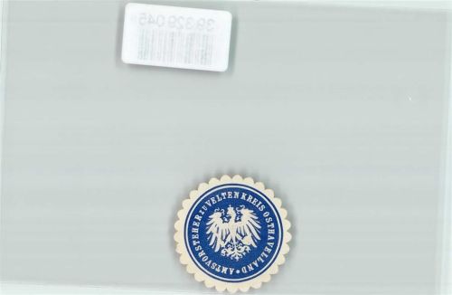 Velten Amtsvorsteher zu Velten Kreis Ostha Velland