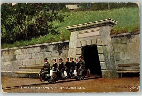 Berchtesgaden 1903 Weite Weite Welt Tucks Oilette Nr.688B Ausfahrt sign.Carl Schultze
