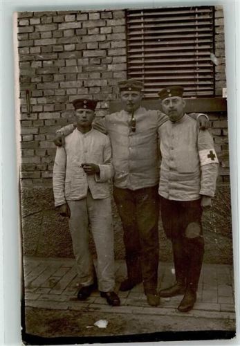 Pfeife Rotes Kreuz Soldat Privatfoto AK