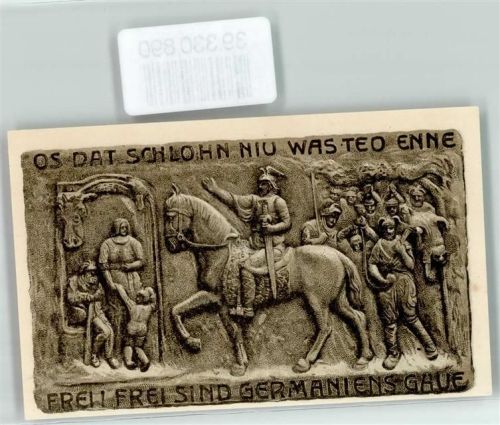 Detmold Notgeld 50 Pfennig Germaniens Gaue Pferd Schlacht