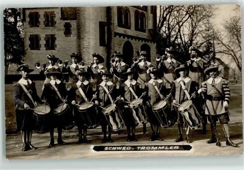 Schwedische Trommler Musik Kapelle Uniform Tracht