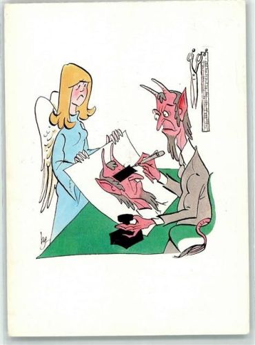 Humor Engel Schere Eilenspiegel Verlag AK