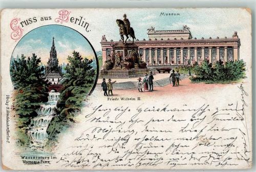 Kreuzberg 1901 Victoria-Park Wasserfall Museum Reiterdenkmal Friedrich Wilhelm III.