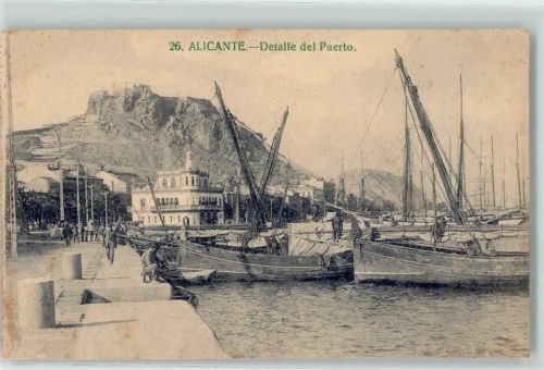 Alicante Detalle del Puerto Segelschiff