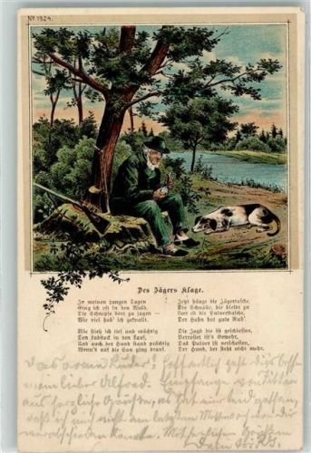 1899 Gedicht Jäger Hund Nr.1924