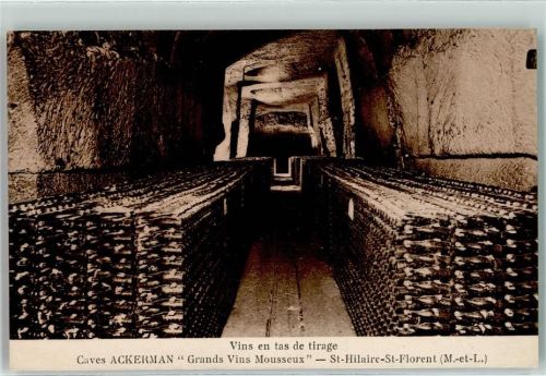 49400 Saumur - Vins en tas de tirage Caves Ackerman Grands Vins Mousseux St. Hilaire St. Florent Lager Flaschen