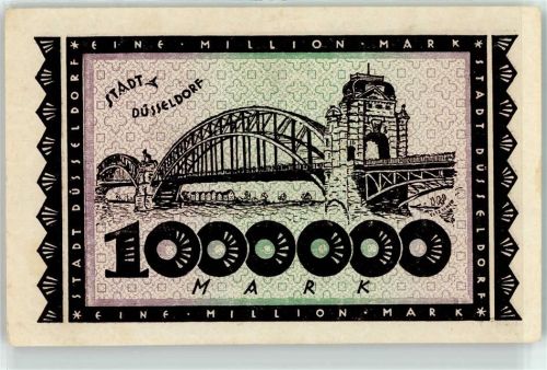 Düsseldorf Notgeld 1 Million Mark Reihe V