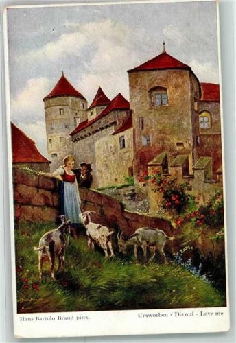 sign.Brand Hans Bartolo Umworben Ziegen Verlag Novitas Nr.1062