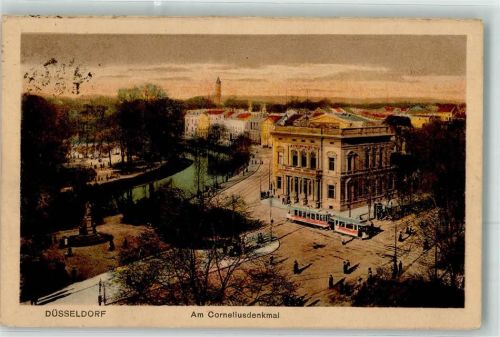 Düsseldorf Am Corneliusdenkmal Straßenbahn
