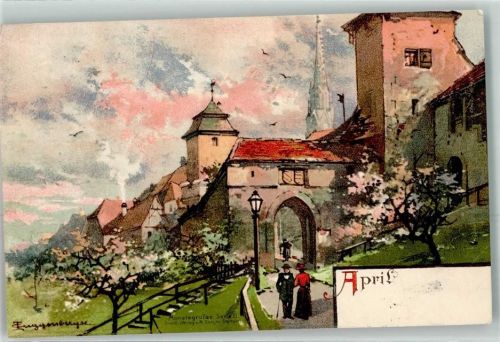 1901 April Monatsgrüsse Serie II Verlag Seeger