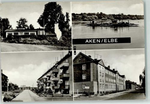 06385 O4372 Aken Gebrauchsspuren Fähre Gasthaus Fährhaus Otto Dießner Straße
