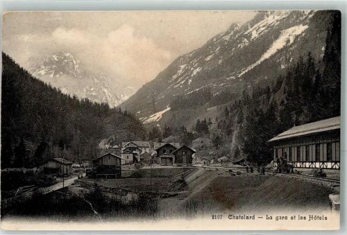 Chatelard 1909 La gare et les Hotels