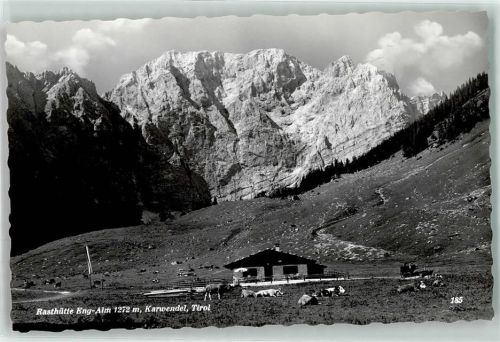 Hinterriß Rasthütte Eng Alm Karwndel Kühe Hüttenstempel