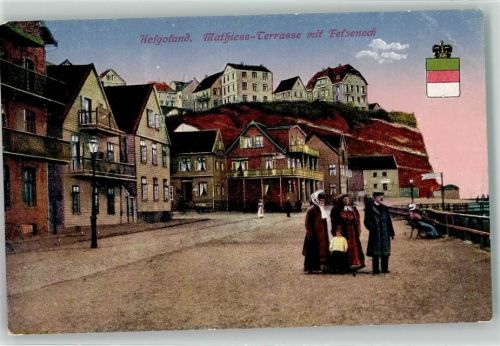 Helgoland Mathiess-Terrasse mit Felseneck